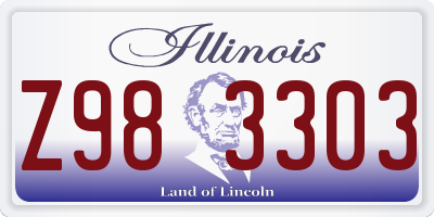 IL license plate Z983303
