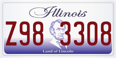 IL license plate Z983308