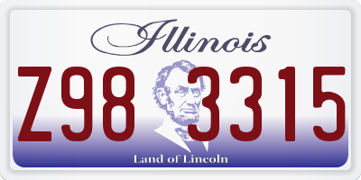IL license plate Z983315