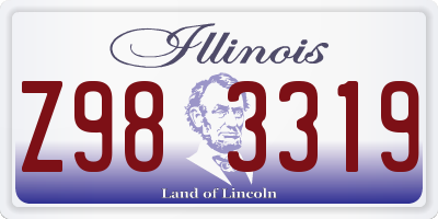 IL license plate Z983319