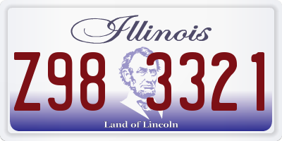 IL license plate Z983321