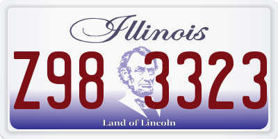 IL license plate Z983323