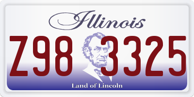 IL license plate Z983325