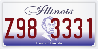 IL license plate Z983331