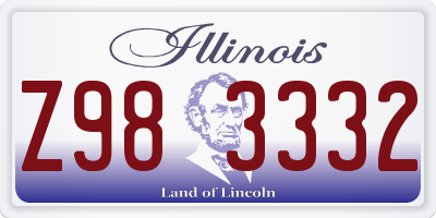 IL license plate Z983332