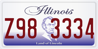 IL license plate Z983334