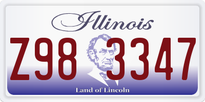 IL license plate Z983347