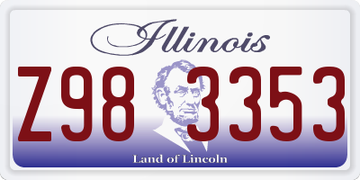 IL license plate Z983353