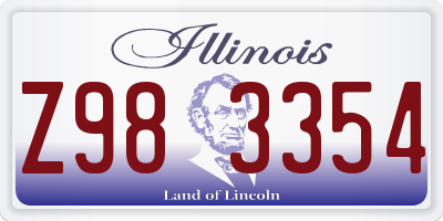 IL license plate Z983354
