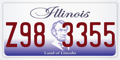 IL license plate Z983355