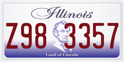 IL license plate Z983357