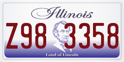 IL license plate Z983358