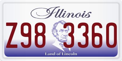 IL license plate Z983360