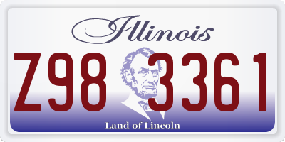 IL license plate Z983361