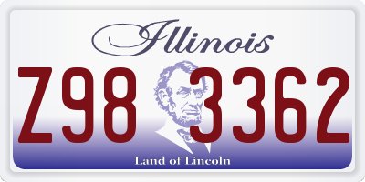 IL license plate Z983362