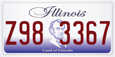 IL license plate Z983367