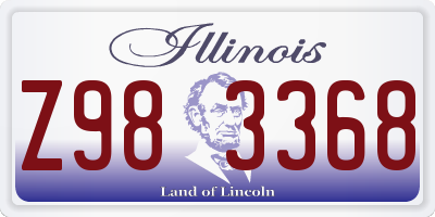 IL license plate Z983368