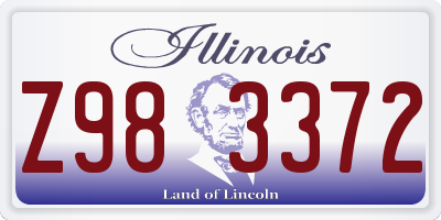 IL license plate Z983372
