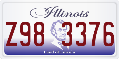 IL license plate Z983376