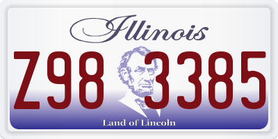 IL license plate Z983385