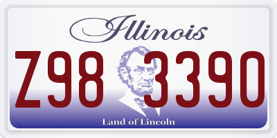 IL license plate Z983390