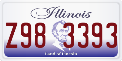 IL license plate Z983393