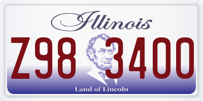 IL license plate Z983400