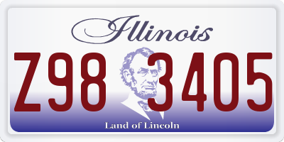 IL license plate Z983405