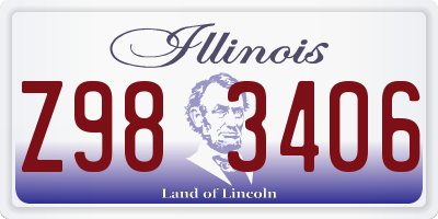 IL license plate Z983406