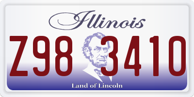 IL license plate Z983410
