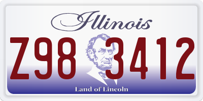 IL license plate Z983412