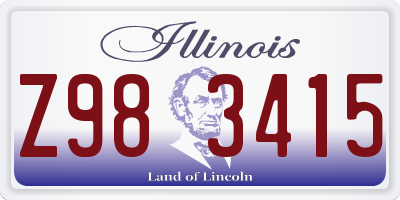 IL license plate Z983415