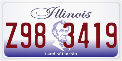 IL license plate Z983419