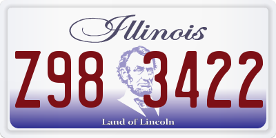 IL license plate Z983422