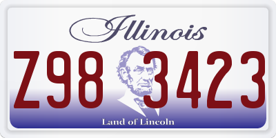 IL license plate Z983423