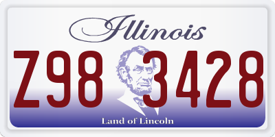 IL license plate Z983428