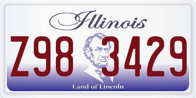 IL license plate Z983429