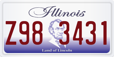 IL license plate Z983431