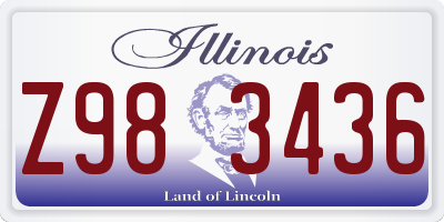 IL license plate Z983436