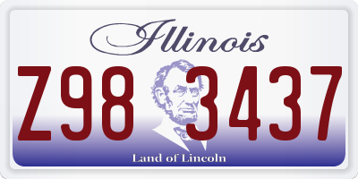 IL license plate Z983437