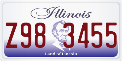 IL license plate Z983455