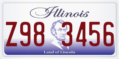 IL license plate Z983456