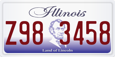 IL license plate Z983458
