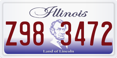 IL license plate Z983472
