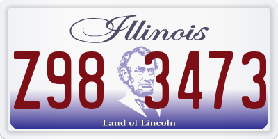 IL license plate Z983473
