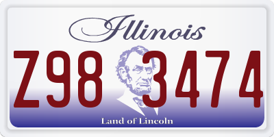 IL license plate Z983474