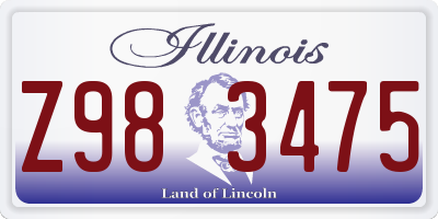 IL license plate Z983475