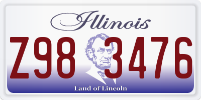 IL license plate Z983476