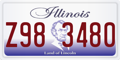 IL license plate Z983480
