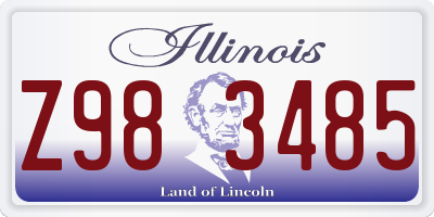 IL license plate Z983485